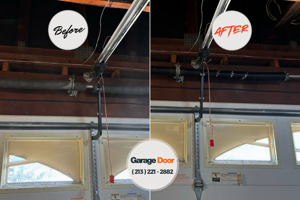 Before and after: garage door installation Pierce, CO